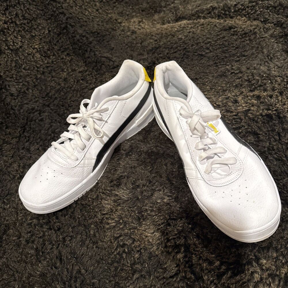 Puma Clasico Accents 389789-02 White Leather Lifestyle Sneakers Shoes Men's 12m